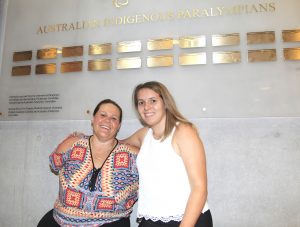 Paralympians Tracy Barrell and Amanda Fowler at the National Centre of Indigenous Excellence