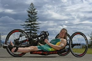RIO 2016 APC Para-Triathlon Team Announcement at the Coolangatta SLSC with athlete Nic Beveridge Australian Paralympic Committee Coolangatta SLSC Qld QLD Wednesday 3rd August 2016 © Sport the library / Jeff Crow