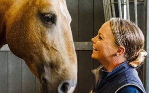Image of Victoria Davies with her stallion Celere