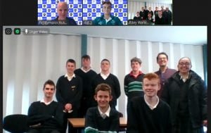 zoom call with students and two male paralympians