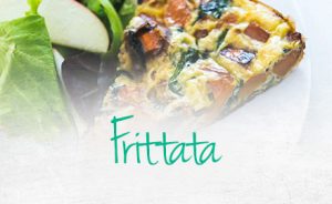 Vegetable frittata with green salad