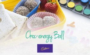 Cadbury chocolate snack balls in a lunchbox