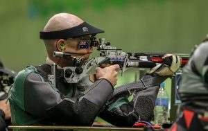 Anton Zappelli shooting at the Rio 2016 Paralympic games