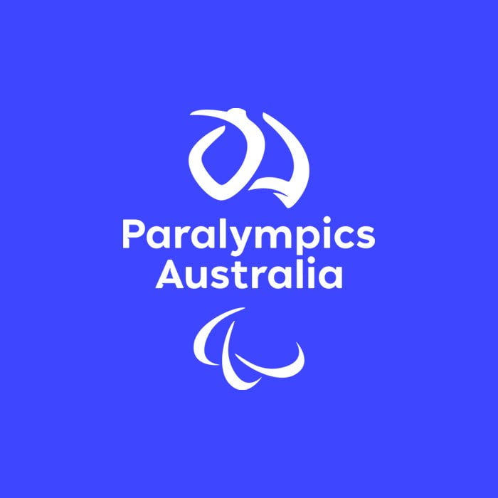 Paralympics Australia logo on a blue background