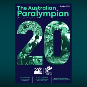 The front cover of The Australian Paralympian magazine, October 2020 issue.