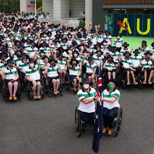 A group photo of the Australian Paralympic Team
