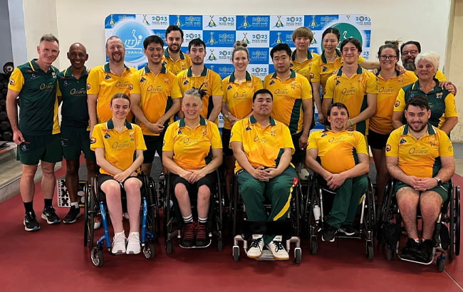 Australia's Para-table tennis team at the Oceania Para Championships